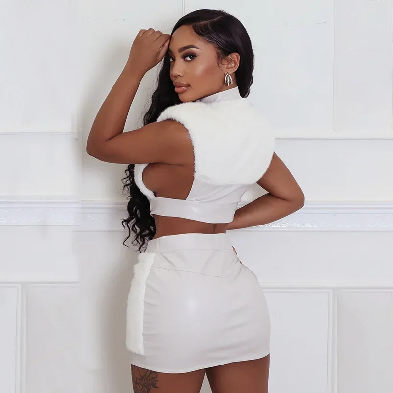 Женский комплект с длинным рукавом из искусственной шерсти в стиле пэчворк жилет