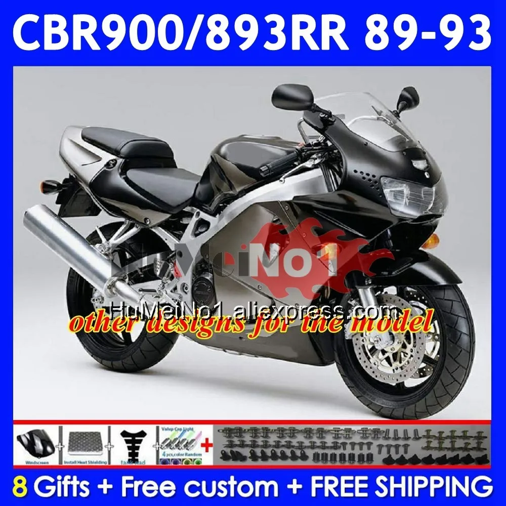 Зеленый черный корпус для HONDA CBR893RR CBR 893RR 54No.22 CBR900 CBR893 RR 1989 1990 1991 1992 1993 CBR900RR 89 90 91 92 93