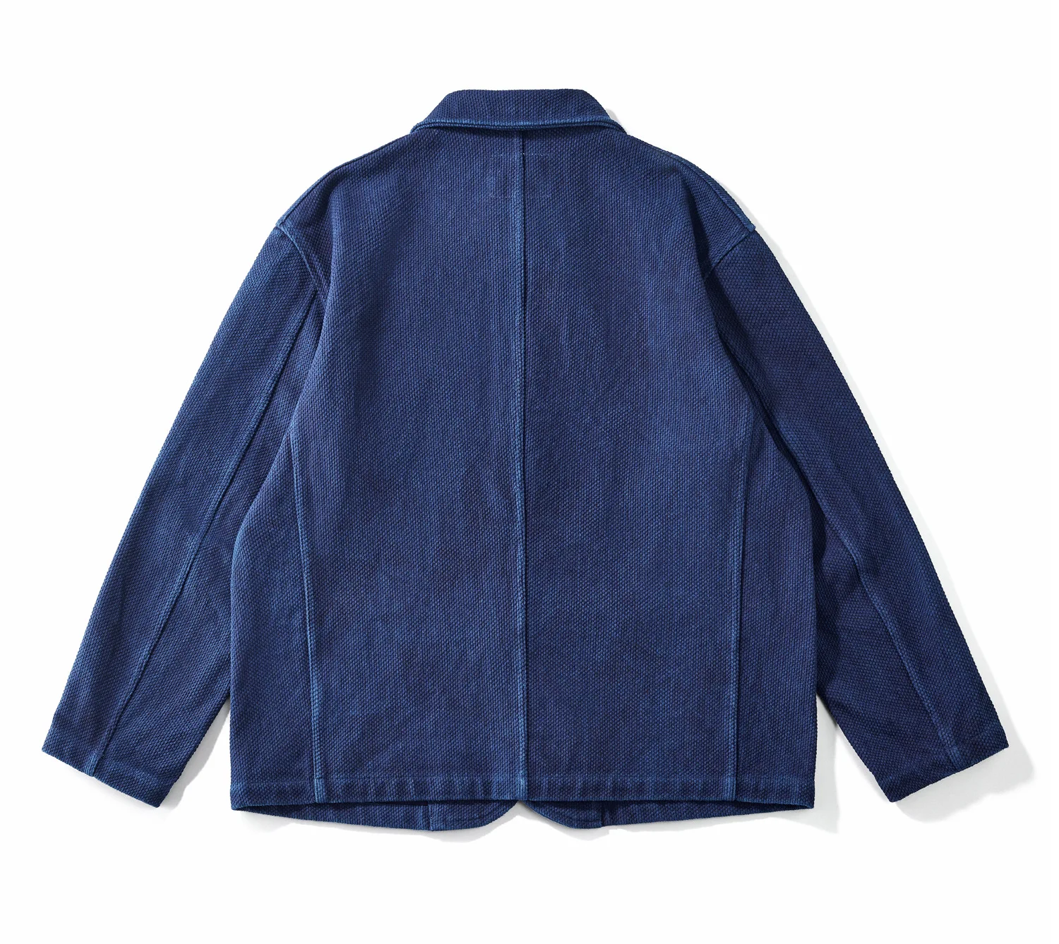 Фото Мужская куртка Sashiko цвета индиго в японском стиле, рабочая одежда, винтажный костюм №2
