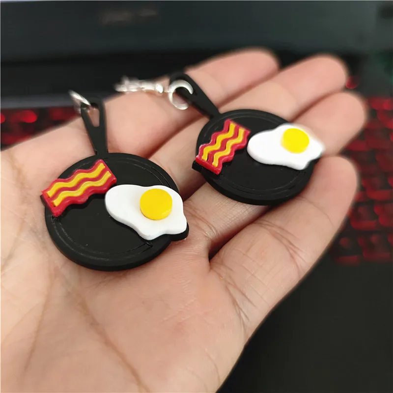 KUGUYS акриловые трендовые ювелирные изделия Пан стейк жареное яйцо Висячие серьги