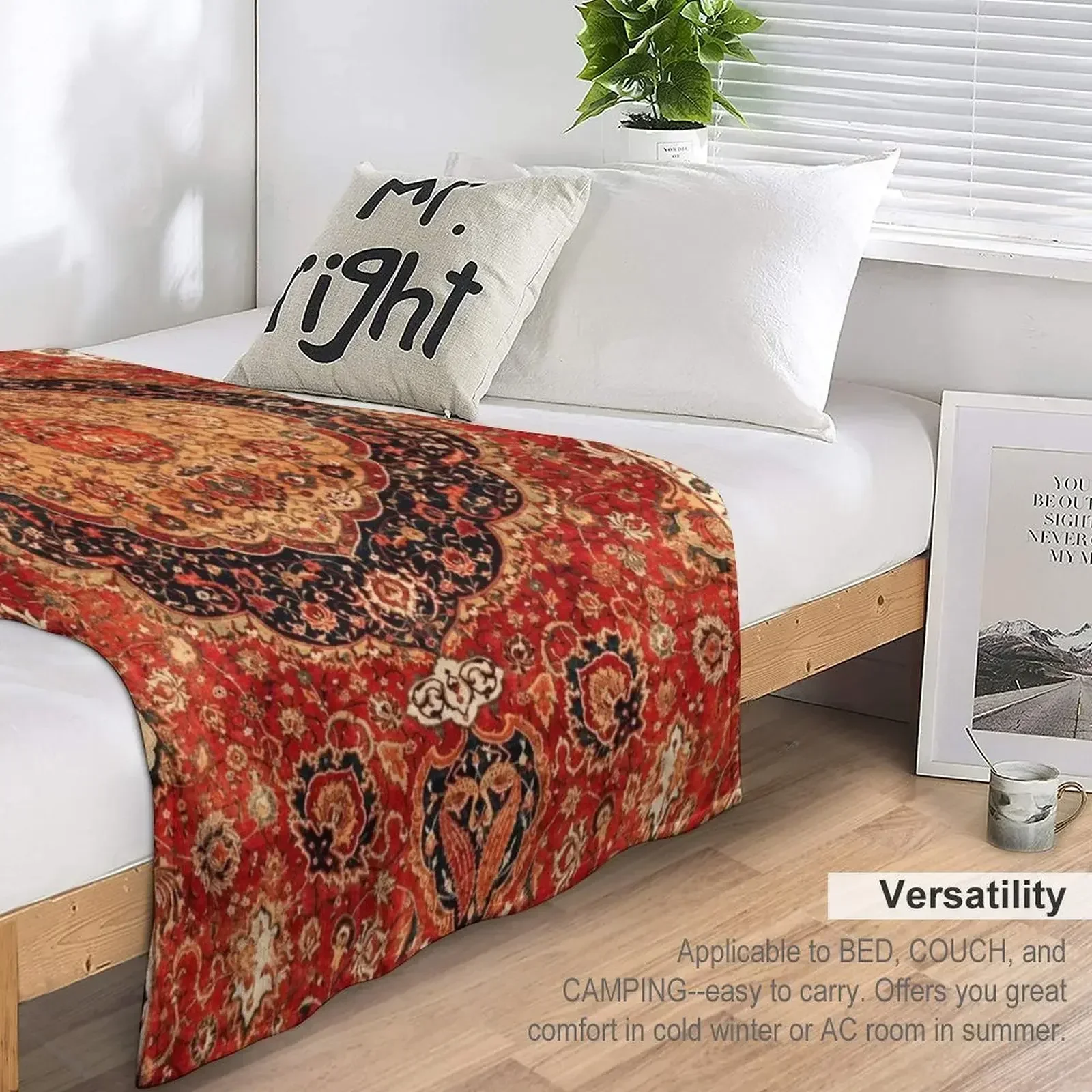 Новое антикварное персидское одеяло с принтом Seley термодекоративное самые