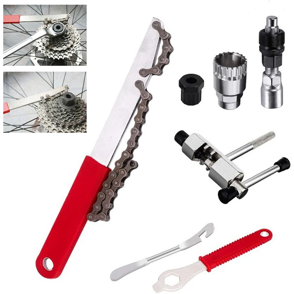 

Bicycle Repair Tool Kits Flywheel Removal Chain Breaker Cutter For MTB Road Bike Steel Cassette Bottom Bracket Wrench Tools