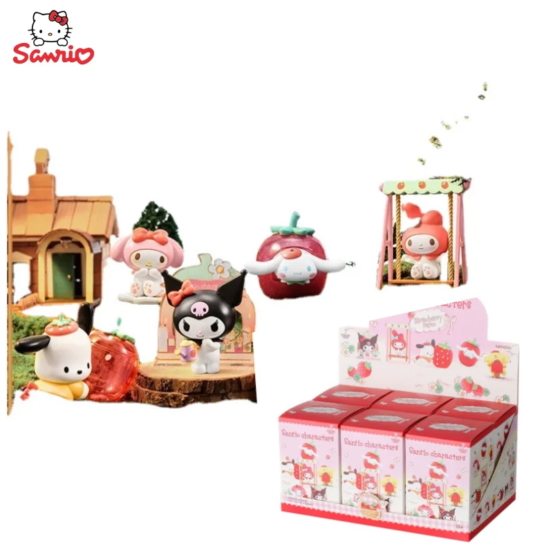 

Sanrio Genuine Strawberry Manor Series Blind Box Toy My melody Hand Office Aberdeen Kulomi Gift Ornament Cinnamoroll Peripherals