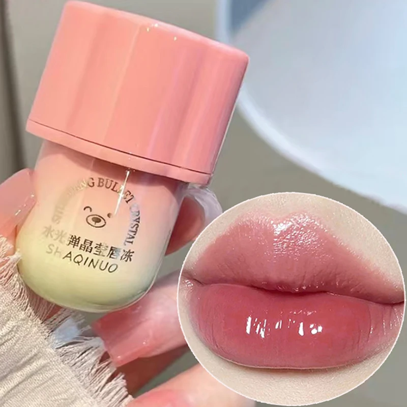 

6 Colors Jelly Lip Glaze Moisturizing Hydrating Last Non-stick Cup Glossy Mirror Lip Gloss Sexy Plumper Lip Care Makeup Cosmetic