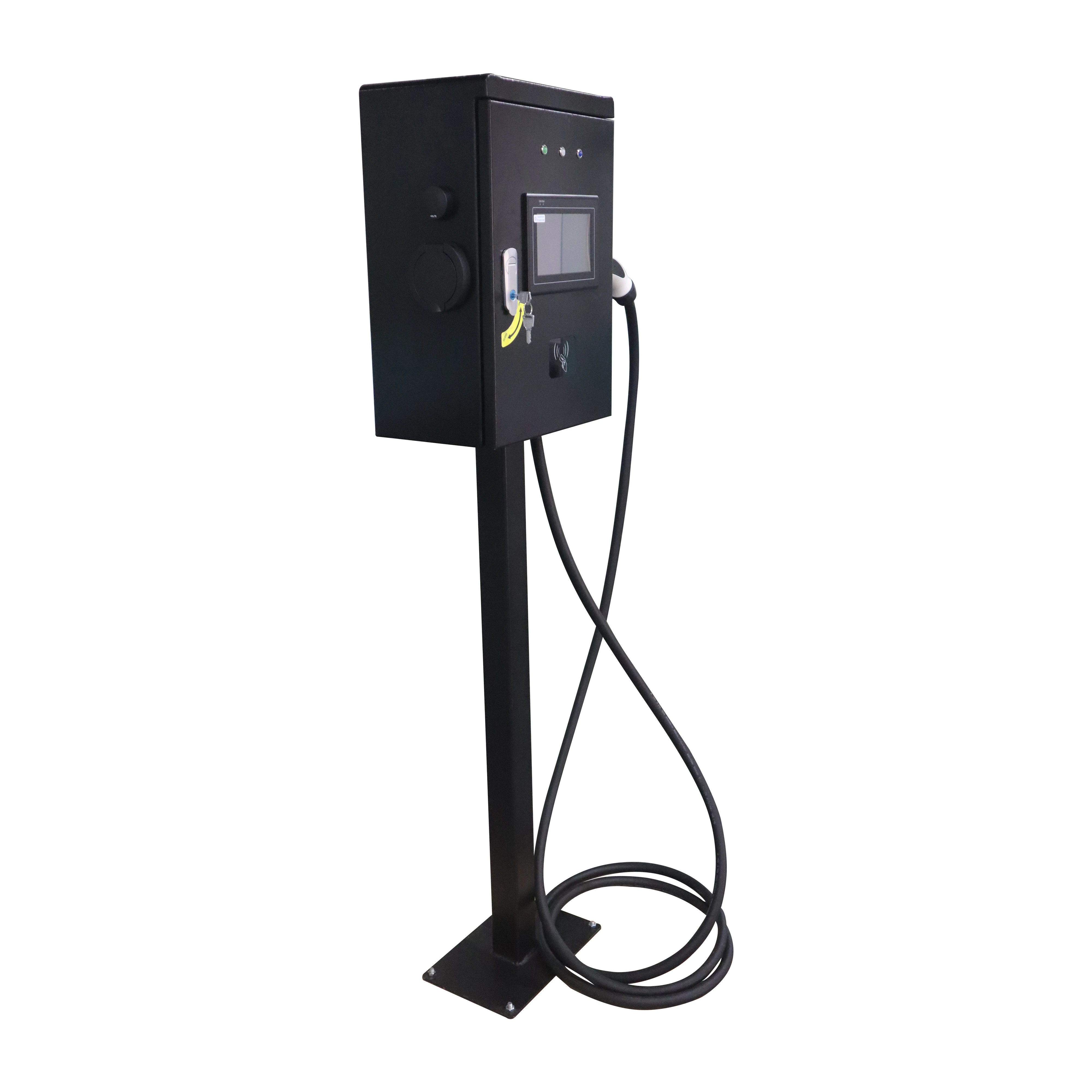 

44kw type 2 iec62196-2 connector ev charger dual gun charging station