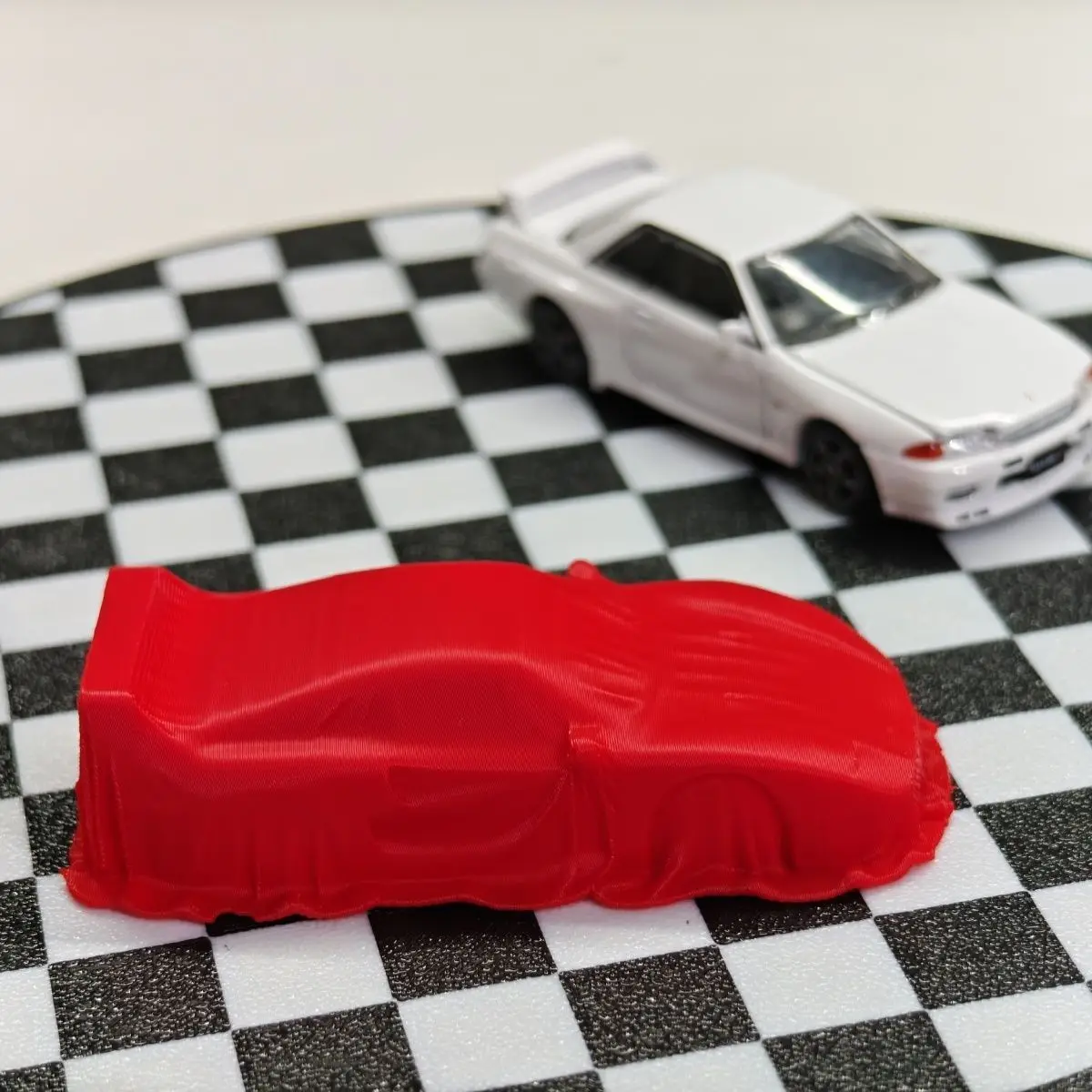 Фото Миниатюрная модель автомобиля F40 в масштабе 1:64 с красным тканевым покрытием, диорамы и реквизит для демонстрации №4