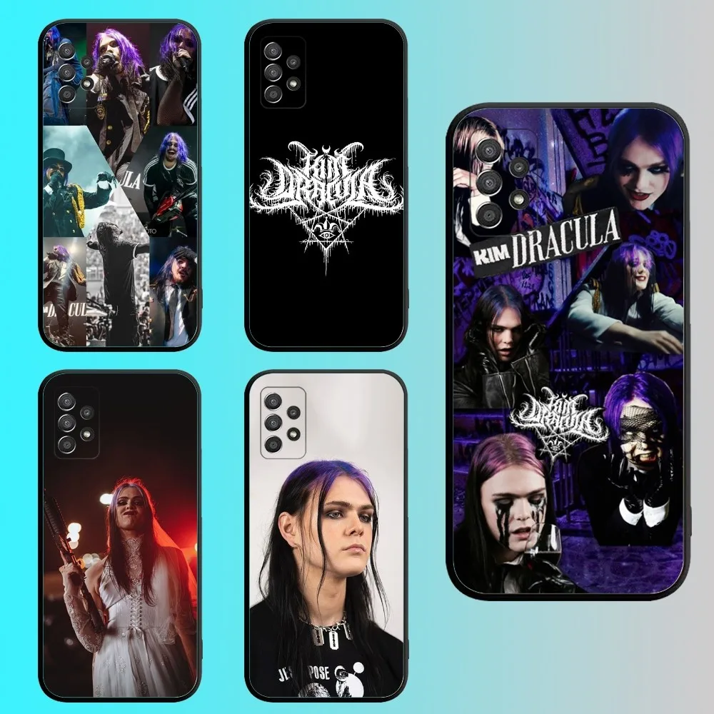 Kim Dracula Artist Phone Case For Samsung S 25 24 21 22 23 30 20 Ultra Plus Fe Lite Note 10 9 5G Black Soft