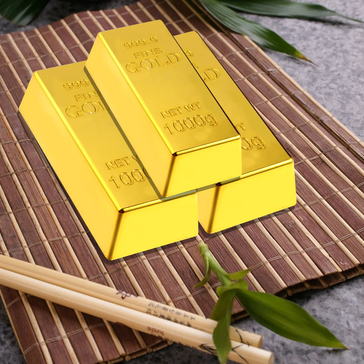 

Gold Bar Bullion Brick Fake Pirate Prop Barscoins Treasure Golden Door Party Movie Stop Simulation Artificial Toy Decorations