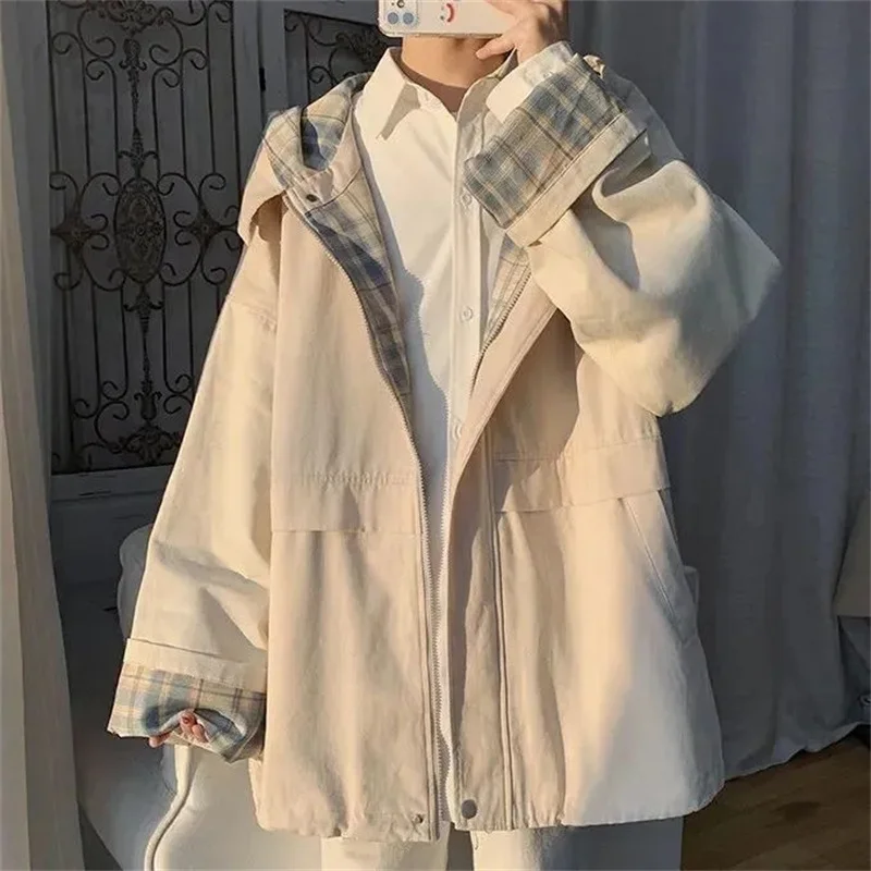 

Spring Autumn Jacket Coat Women Korean Version Loose Harajuku Hong Kong Style 2023 New Salt Student Versatile Couple Clothing