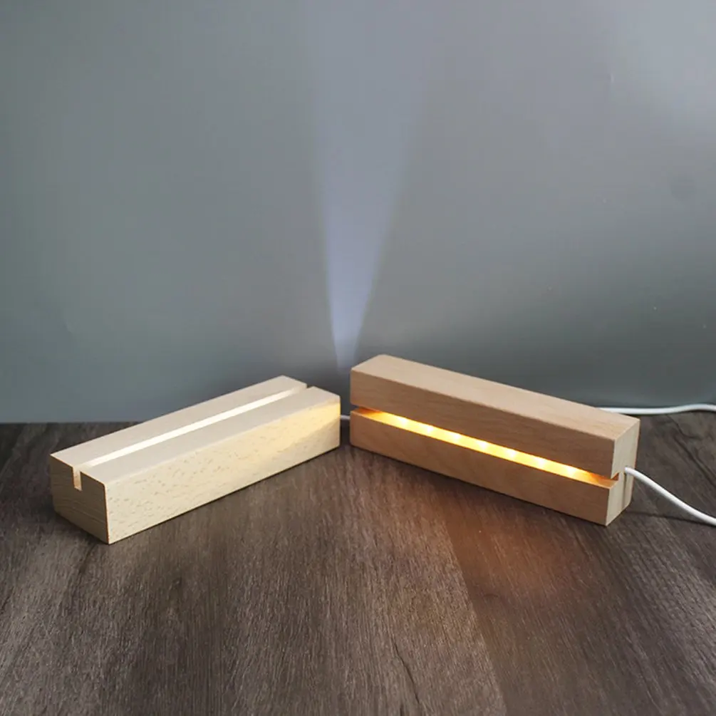 

Светодиодный ночсветильник 3D 15 см, деревянная подсветка с USB-зарядкой, «сделай сам», основа для ночного светильника, свадебный подарок, для к...