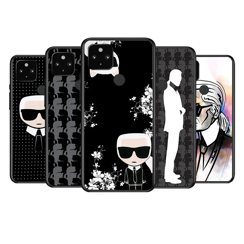 

Fashion grandpa cat Shockproof Cover For Google Pixel 6 Pro 5 4 6A 5A 4A XL 5G Black Phone Case Soft Funda Coque Capa