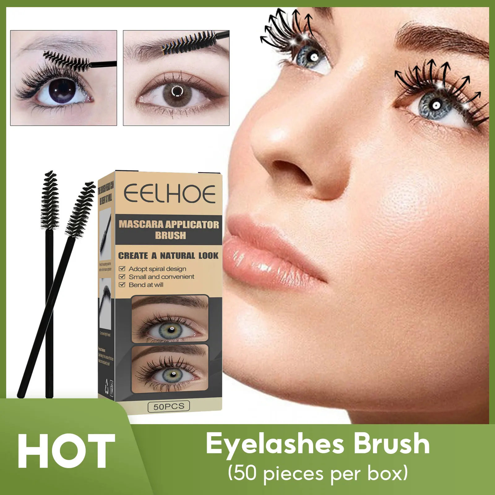 

Eyelashes Makeup Brush Eyebrow Brush Mascara Wands Eyelash Extension Tool Supplies Lash Brushes Applicator Spoolers Eyelashes
