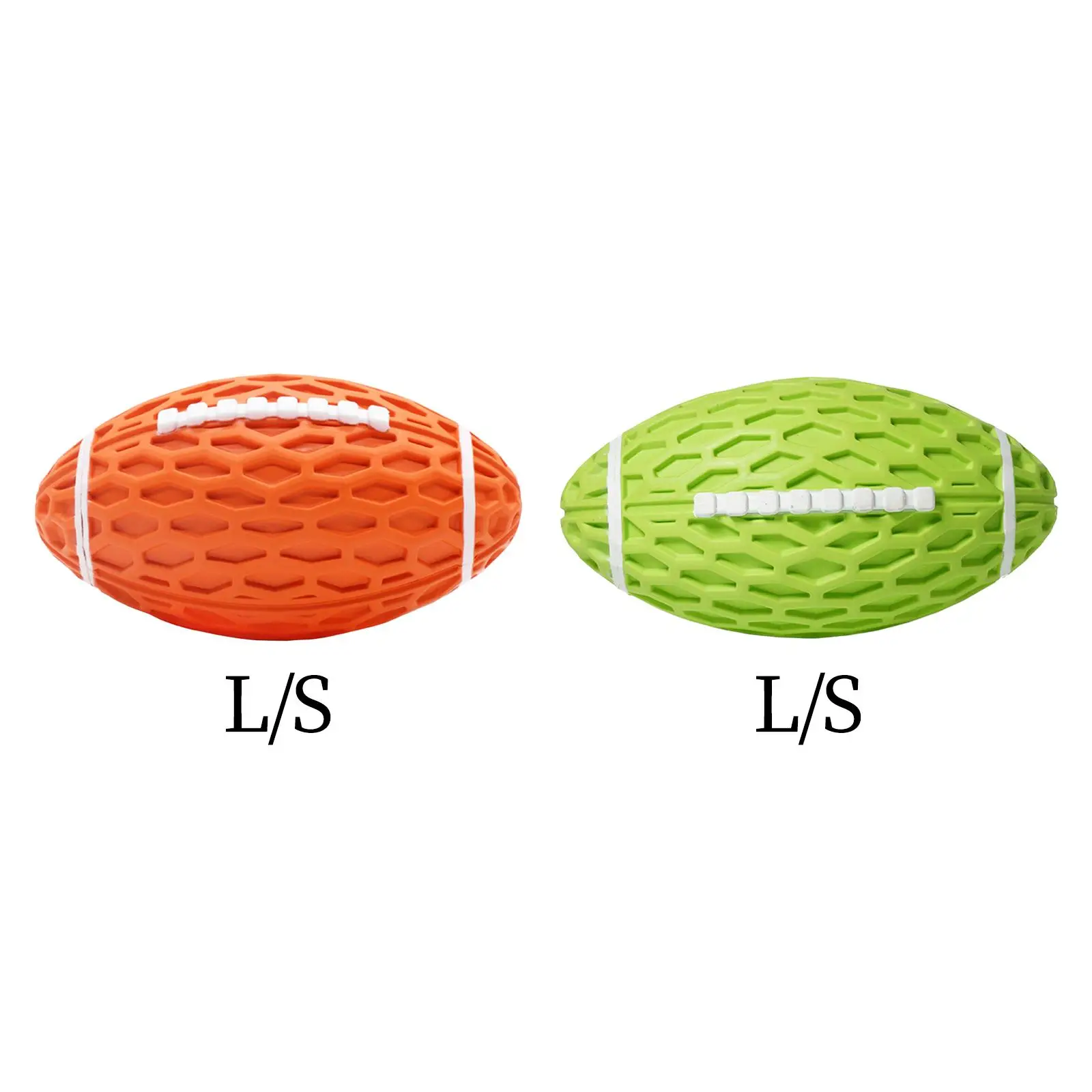 

Dog Toy Balls Rugby Gift Pet Squeaky Toys Balls for Aggressive Chewers