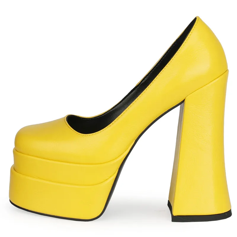 

Босоножки женские из ПУ кожи, водонепроницаемые сандалии на толстом каблуке, платформа, квадратный носок, пикантные однотонные туфли, новая...