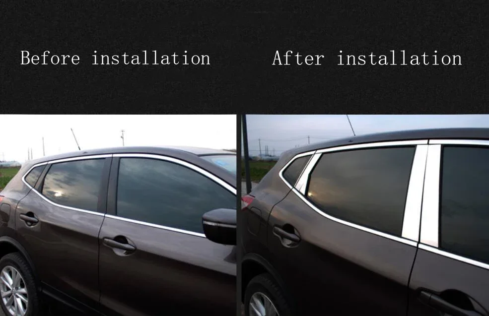 Стайлинг автомобиля накладка на окно наклейка колонку BC нержавеющая сталь