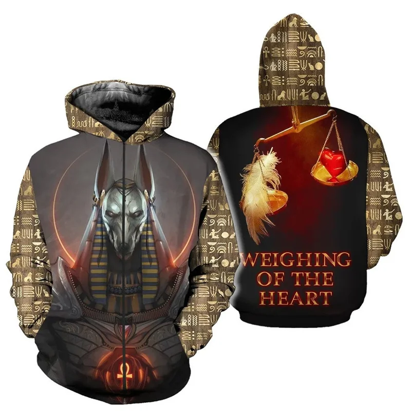 Egyptian Mythology Ancient Law Old 3D Printed Men's Hoodies Casual Men's Long-Sleeved Eye Coat Top Egyptian God Horus Clothes