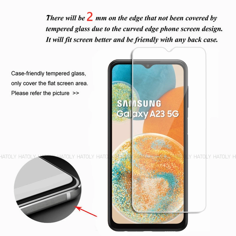 2/4 шт. защитные стекла для Samsung Galaxy A23