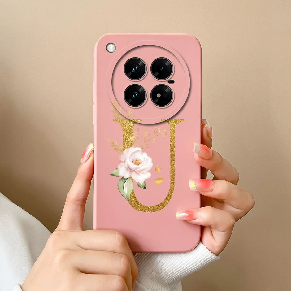 Чехол для телефона Infinix Zero 40 4G 5G Art Flower 26 букв силиконовый мягкий чехол Zero40