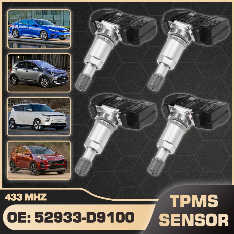 Датчик давления в шинах для Kia Optima Picanto Soul Sportage 2016-2021 52933-D4100 52933-D9100 1/4 шт.