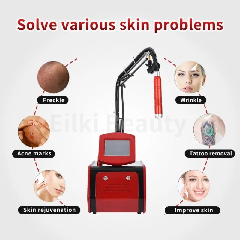 

Pico Laser 532nm 755nm 1320nm Black Face Doll Head ND YAG Laser Tattoo Removal Acne Treatment Whitening Picosecond Salon Machine