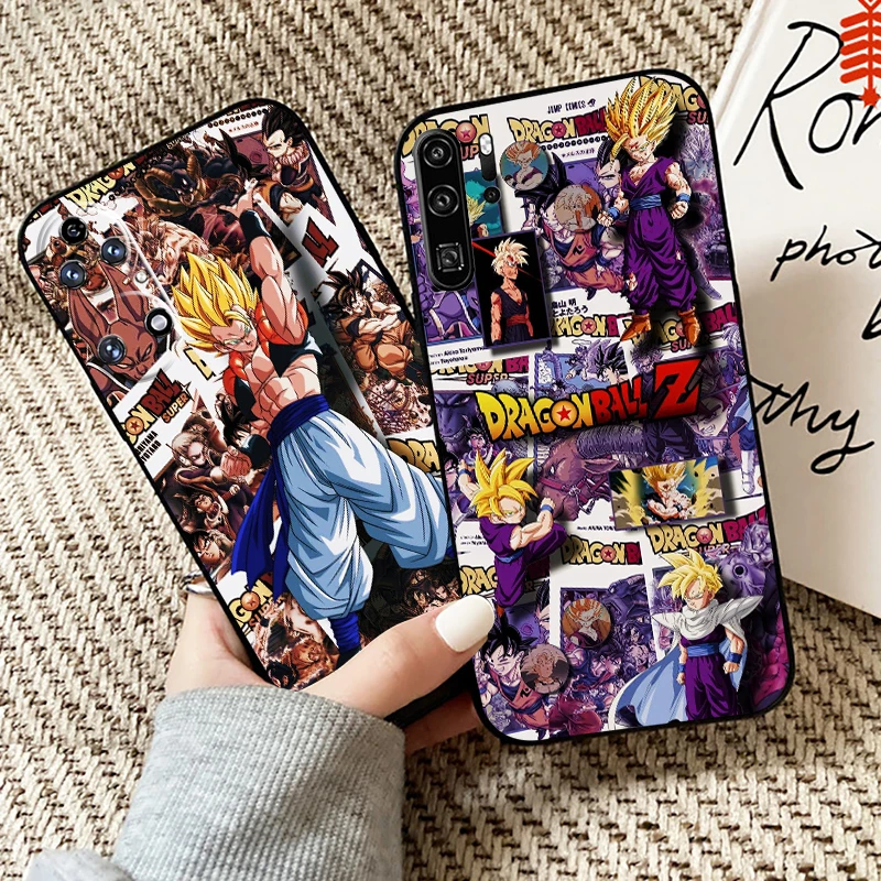 

Japan Dragon Ball Goku For Huawei P50 P40 P30 P20 Pro Lite 5G For Huawei P Smart Z 2021 Phone Case Coque Liquid Silicon TPU