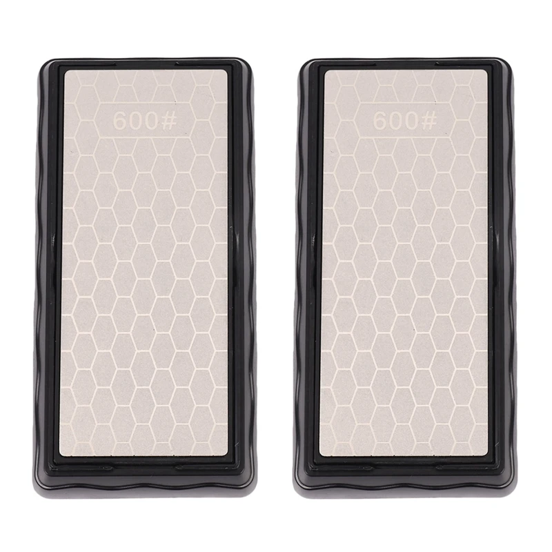 

2X 600 1200 Double-Side Sharpener Diamond Whetstone Knife Sharpening Stone Kitchen Grit Chef Knife Grinding Tool