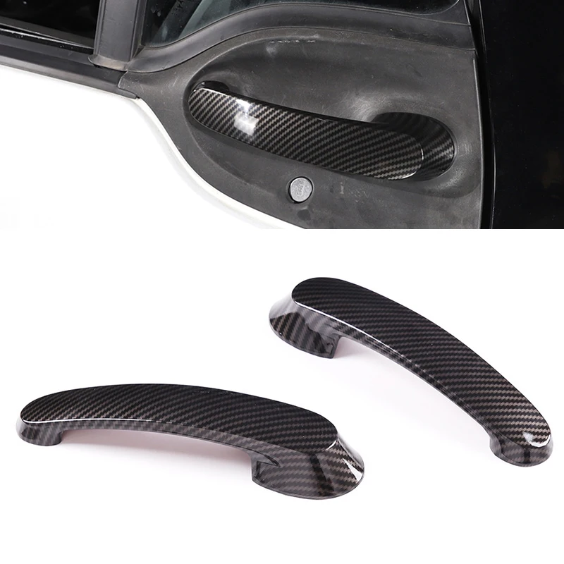 

Автомобильные наклейки на дверные ручки из углеродного волокна, крышка внешней дверной ручки, отделка, внешние аксессуары для Mercedes Benz Smart 2009-2021