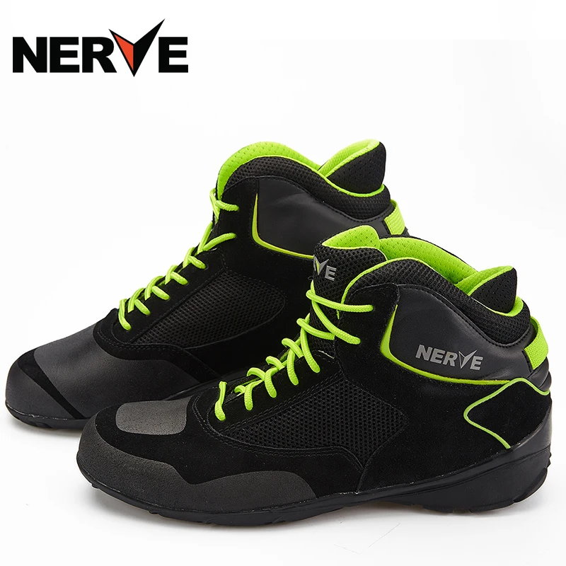 

NERVE Motorcycle Boots Botas Moto Microfiber Leather Motocross Off-Road Racing Boots Motorbike Riding Shoes Men Moto Boots