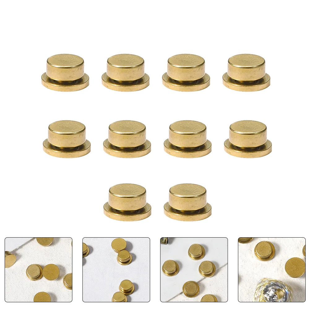 

10 Pcs Nail Rotation Axis Accessory Women Supply Gems Nails Bearing Copper Decor High-speed Stickers