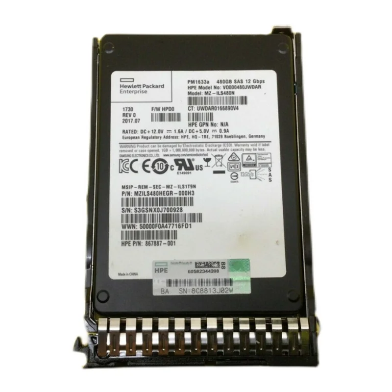 

New Original P04560-B21 HPE 480GB SAS 12G Read Intensive 2.5 inch SSD Server Hard Drive