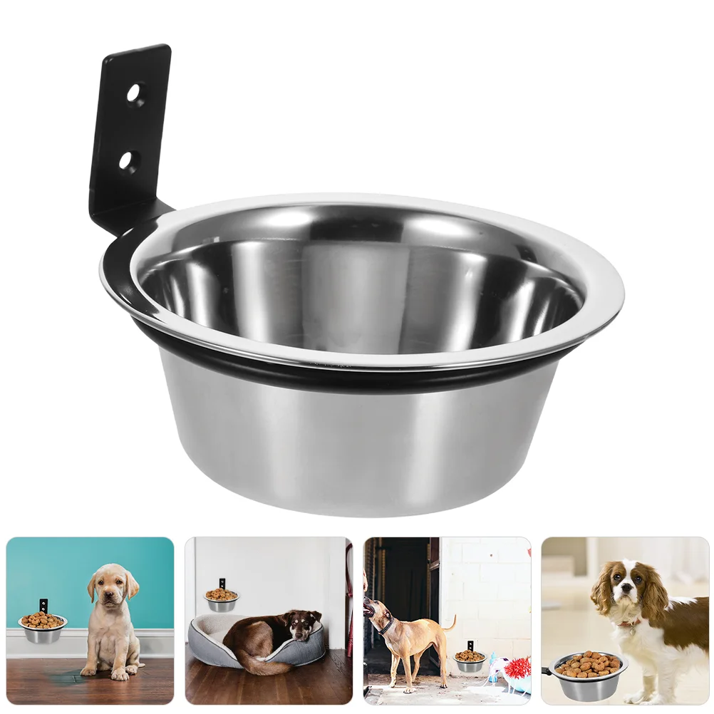 

Wall Mounted Pet Feeding Bowl Stainless Steel Pet Bowl Hanging Dog Food Bowl