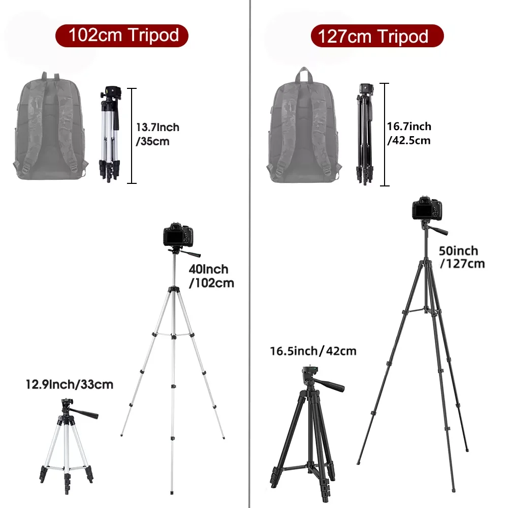 

2023 Mobile Phone Tripod Universal Lightweight Photography Travel Tripods with Bluetooth Phone Holder for Smartphone Camera secu