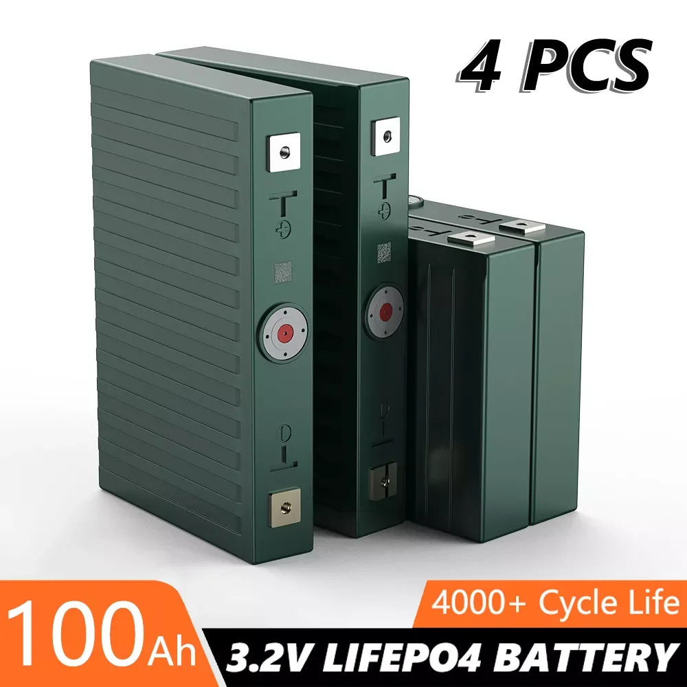 

4PCS 3.2V 100Ah Cell Sinopoly Lifepo4 Battery Lithium Iron Phosphate Batteries for Diy Pack Solar Motorhome Yacht Solar RV