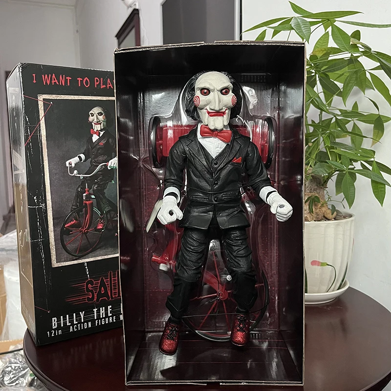 

Original NECA SAW Billy the Puppet on With Tricycle 12inch 30cm Action Figure Model Toys Christmas Present For Friends