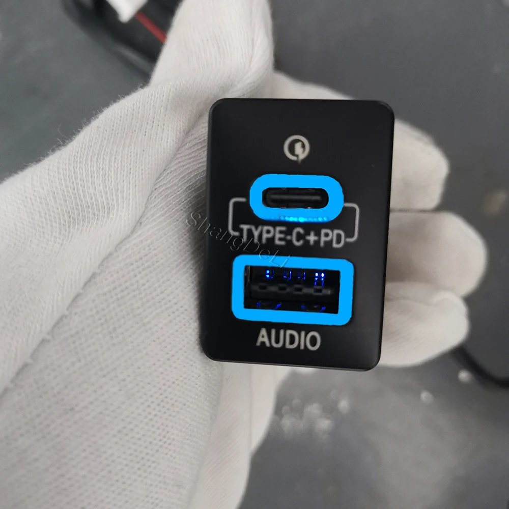 

USB для передачи данных аудио музыки TYPE-C для телефона, адаптер зарядного устройства для Camry Prius Corolla Land Cruiser RAV4 Auris 2007-2015