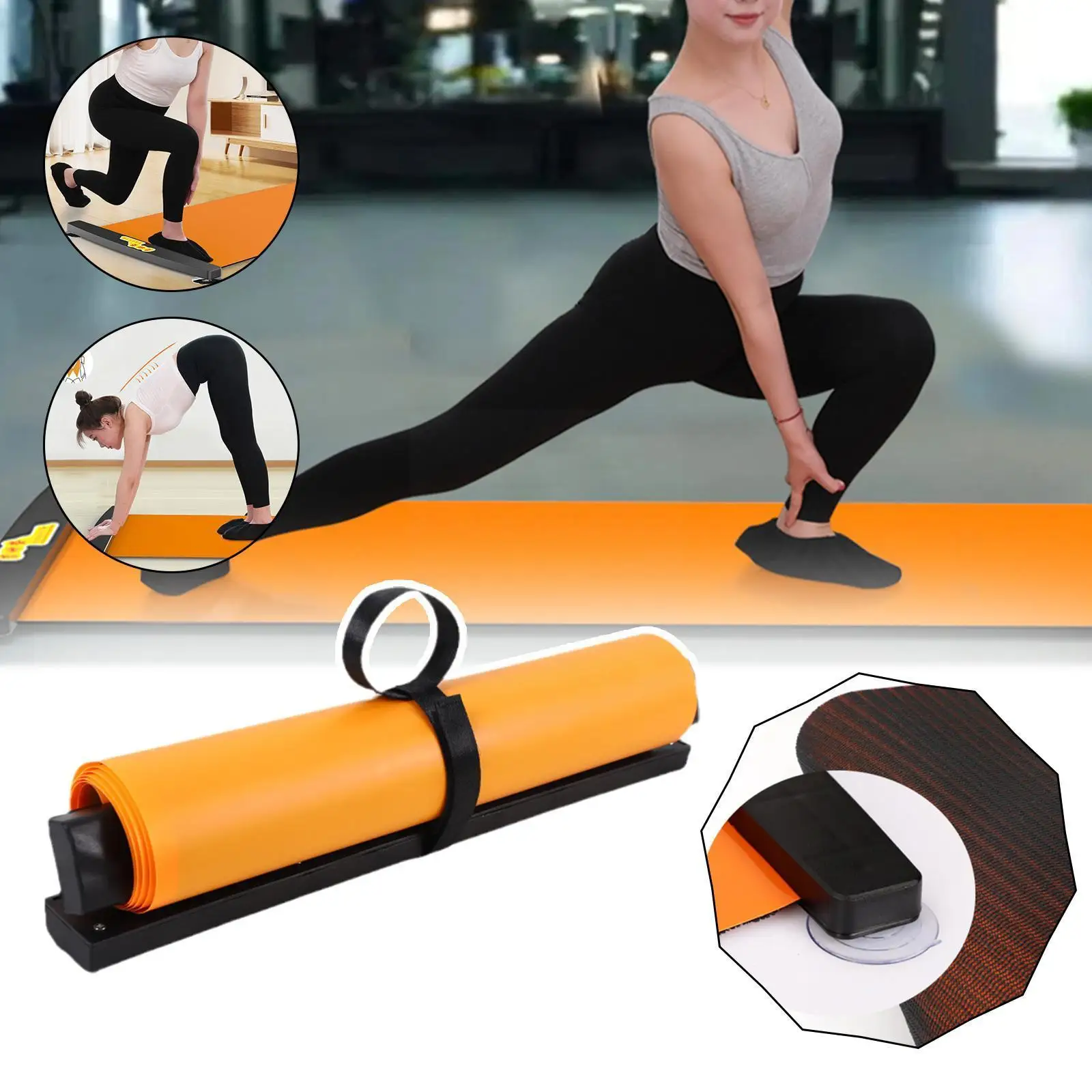 

Yoga glide mat Sports Fitness Mat Thick PVC Comfort yoga matt for Exercise, Yoga, and Pilates Gymnastics mat Sliding Traini H5X8