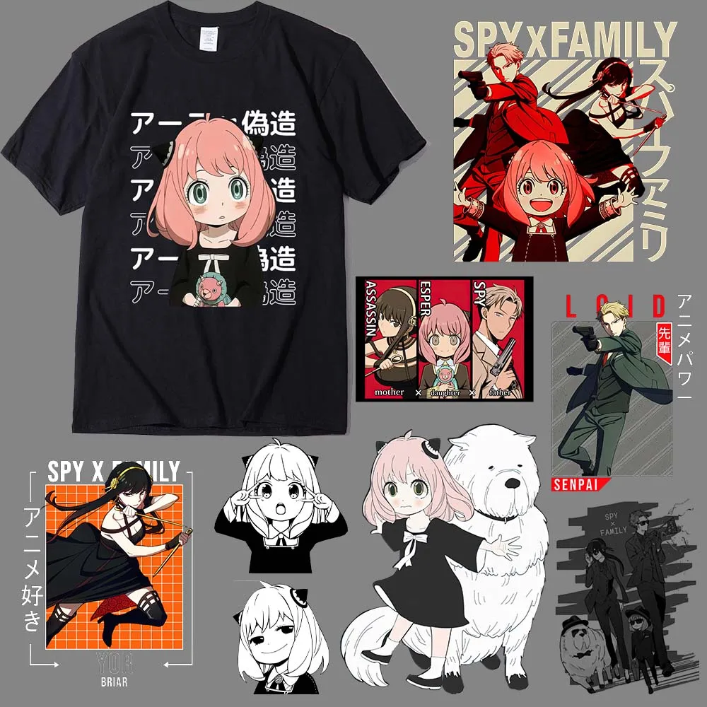 

Spy X Family аниме патчи Dtf, патчи для одежды, наклейки для теплопередачи, термоклейкие патчи для одежды