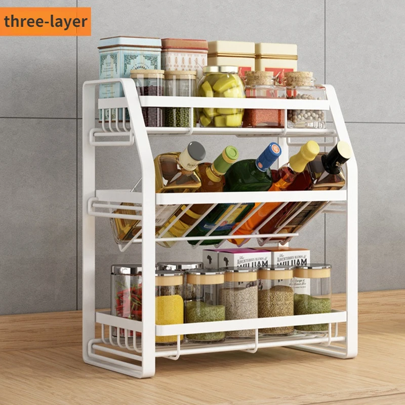 

Kitchen Storage Organizer Sponge Holder Multifunctional Storage Hanging Rack Pantry Organizer Accessories Kitchen Spice Rack