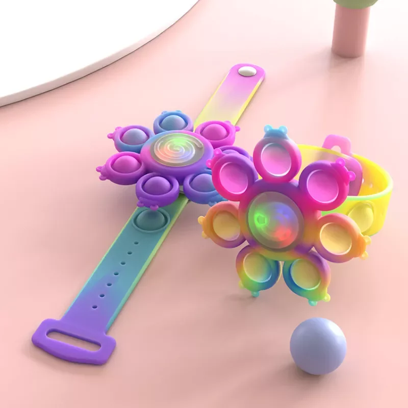 Bubble Simple Dimple Toy Its Fidget Anti Stress Relief Silicone Bracelet Anxiety Sensory For Autism Children