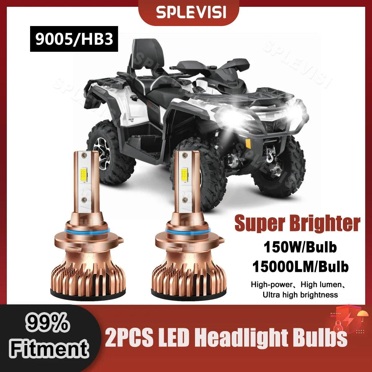 Подключи и работай 2 шт. 9005/HB3 фонарь 300 лм 1000 Вт для Can-Am Outlander Max 2013 2014 2016 2015 Передняя