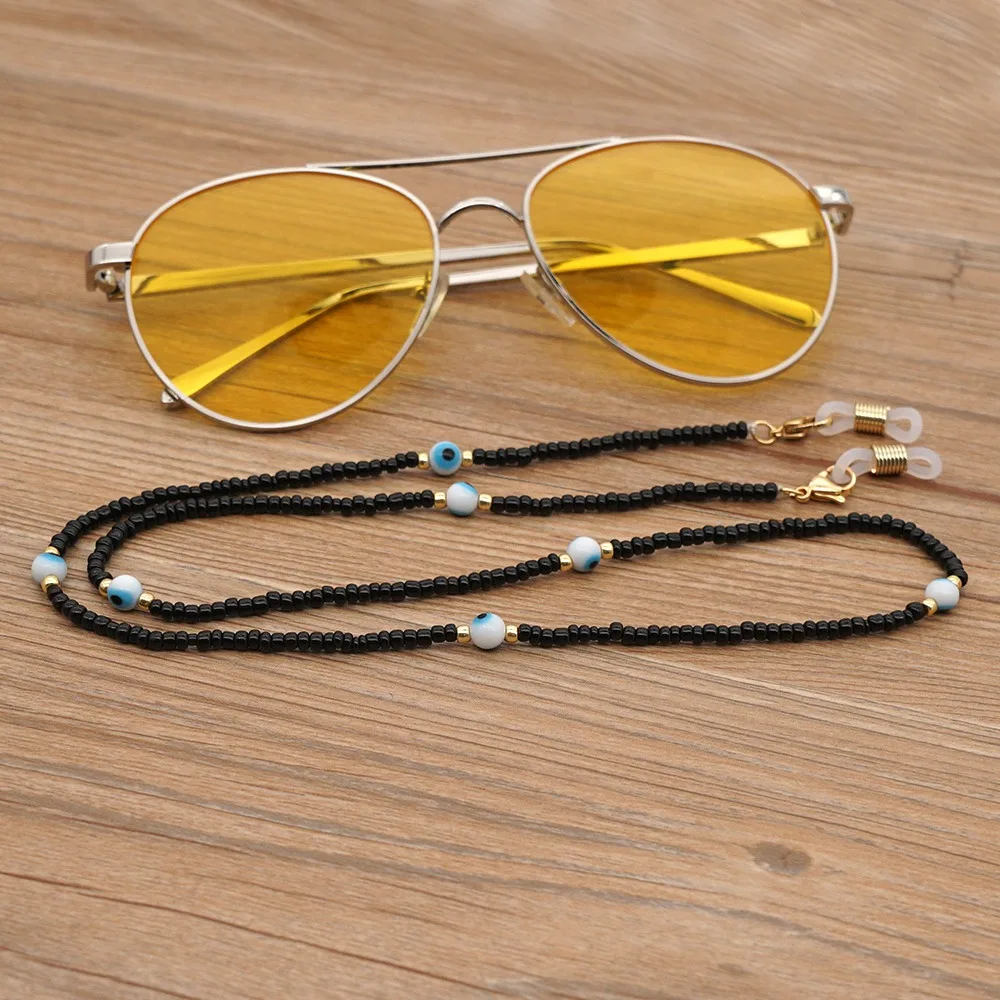 Ожерелье-цепочка для очков с акриловыми бусинами 58 см