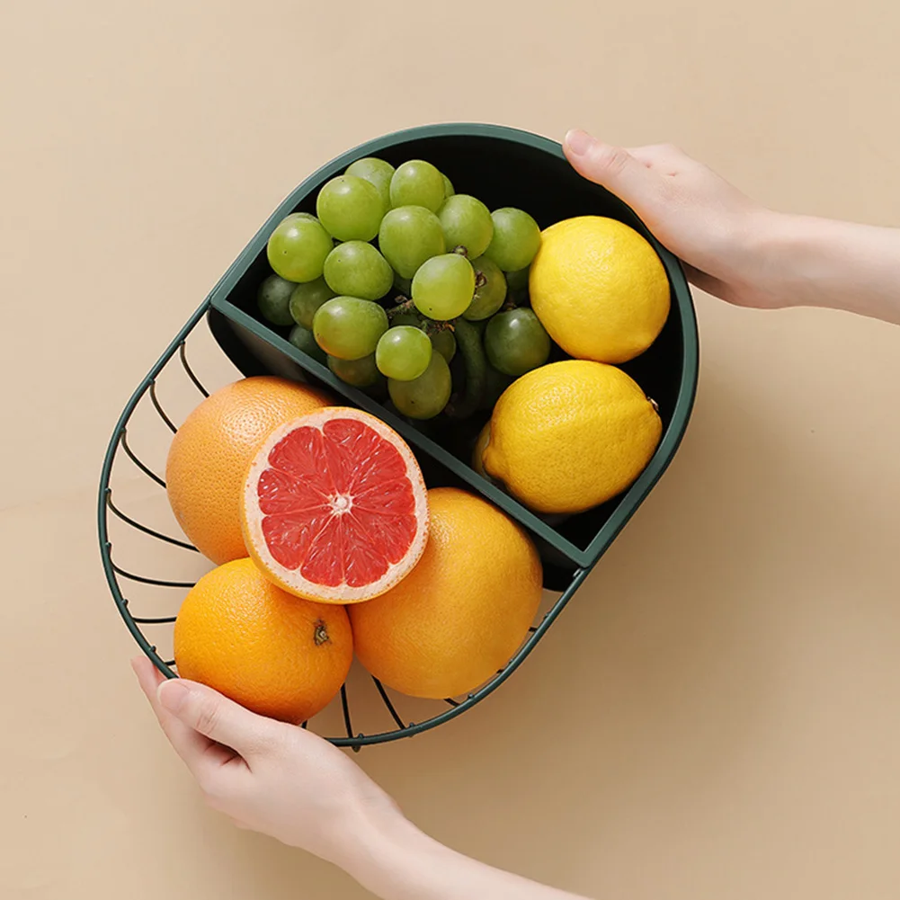 

Home Fruit Basket Nordic Style Container Snack Bowl Storage Hollowed Out Kitchen Countertop Drain Modern Living Room Iron Wire