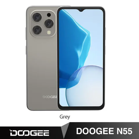 DOOGEE N55 смартфон с 5,5-дюймовым дисплеем, восьмиядерным процессором, ОЗУ 9 ГБ, ПЗУ 6,56 ГБ, 128 мАч, Android 14