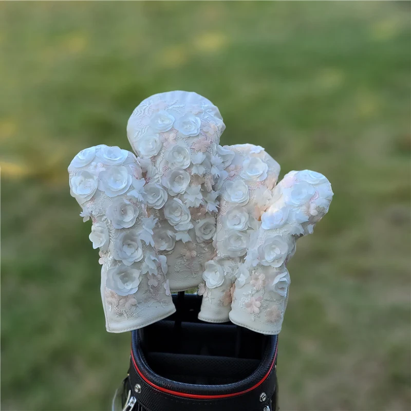 

Women's Flower Fairy Golf Club Cover Head Cover Protective Cover Head Cap Cover Putter Cover
