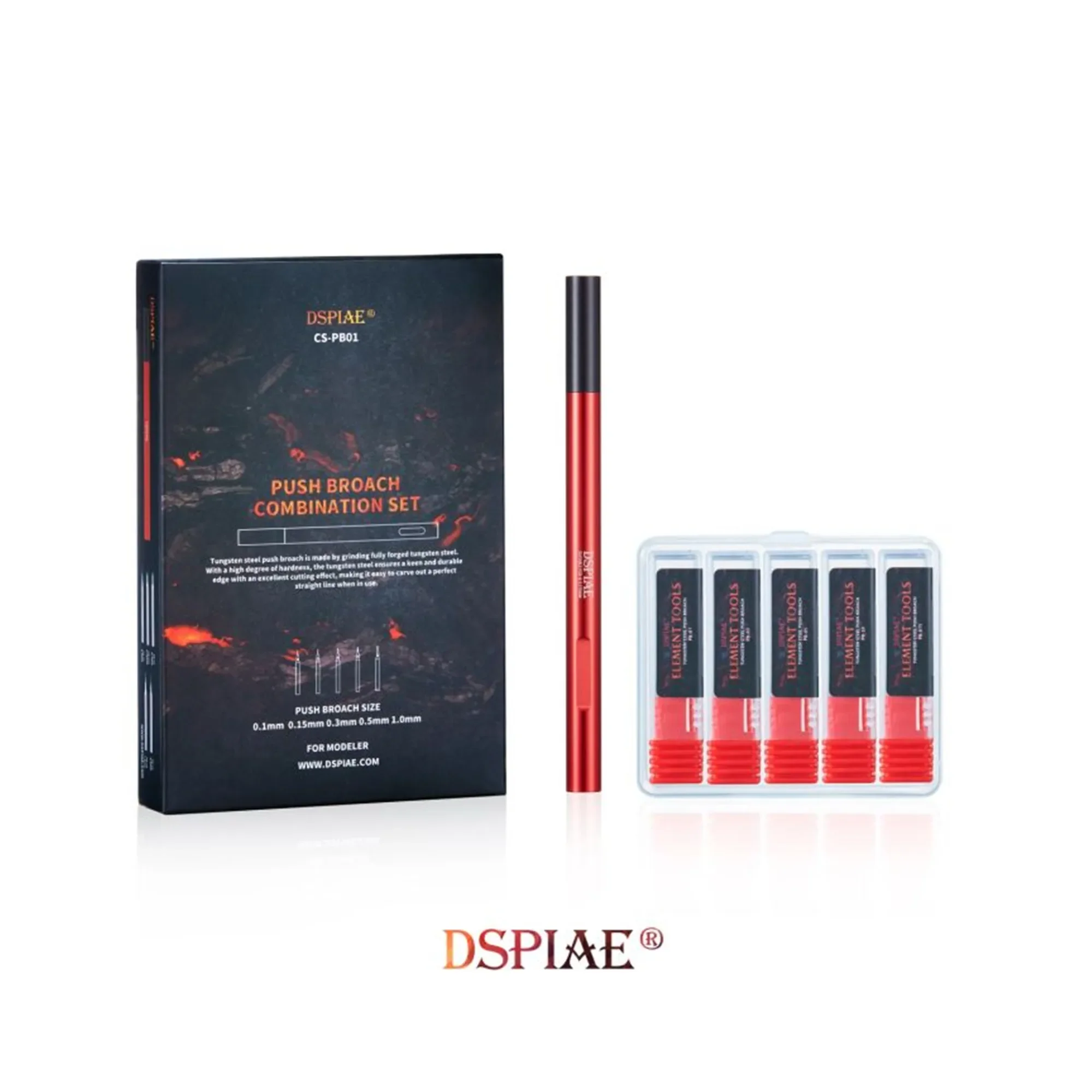 

Набор комбинированных вставок DSPIAE CS-PB01 Push Broach (0,1 0,15 0,3 0,5 1,0) мм