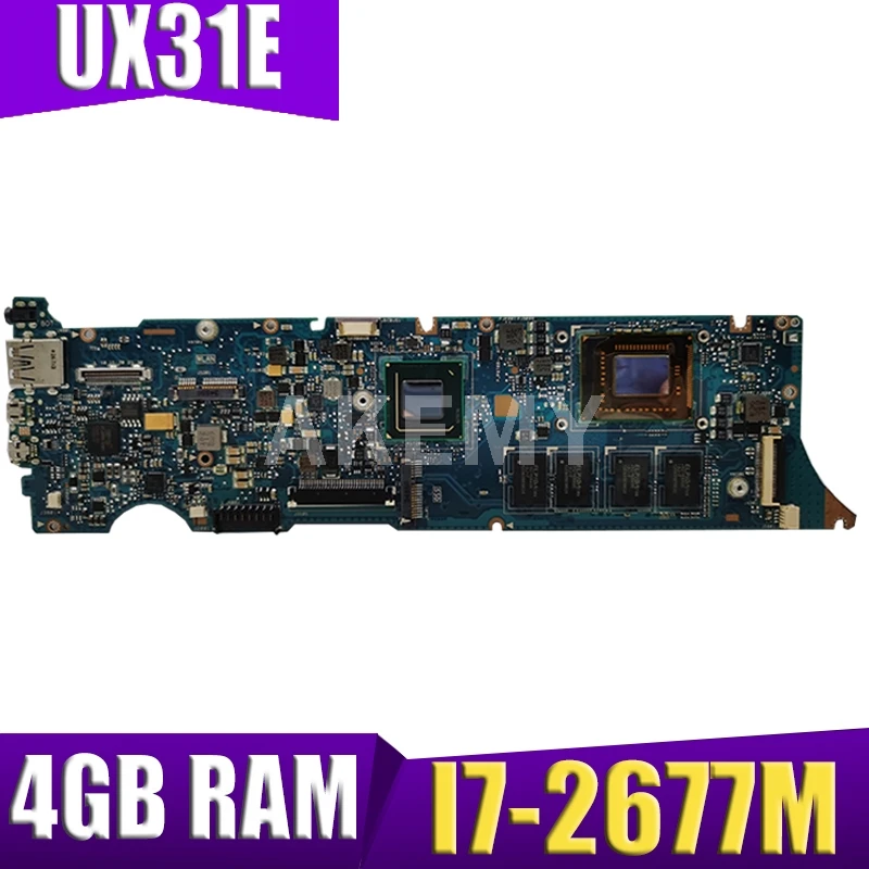 

Akemy UX31E mainboard For ASUS ZenBook UX31E motherboard ux31e Laptop motherboard Integrated DDR3 I7-2677M/i7-2640M CPU 4GB