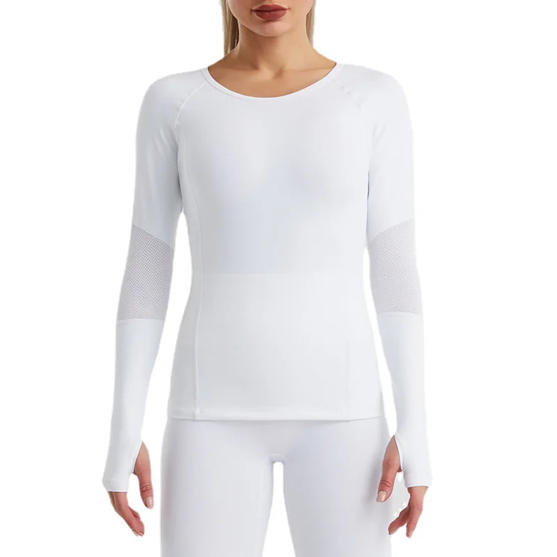 Yoga Women рашгард женский фитнес High Elastic Quick Dry T-Shirt Running Gymnastics Bodybuilding Opened-finger Sportswear