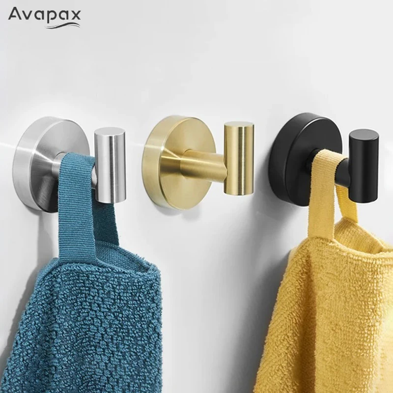 Золотистый крючок для халата Avapax настенный из нержавеющей стали подвесные
