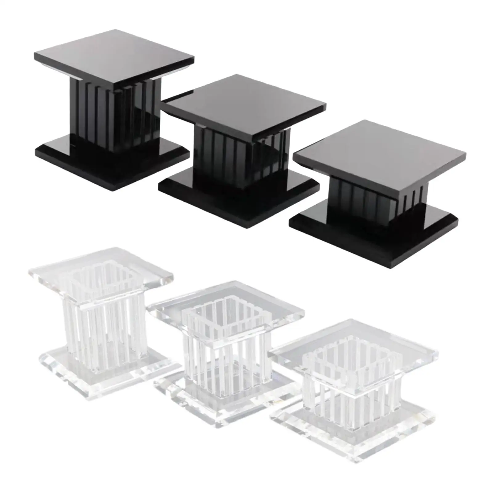 

Acrylic Display Riser Stand Tray,Storage Holder Rings,Craft Shows Shelf Jewelry Display Rack for Bangles Figures Toy Collections