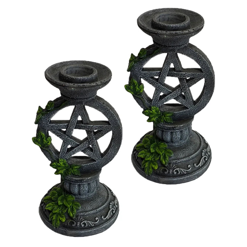 

2Pcs Vintage Candle Holders Candle Display Stands Candle Storage Holders